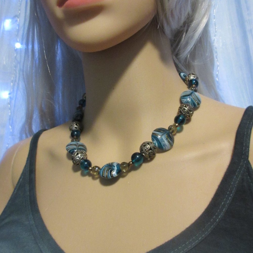 Handmade Glass Bead Necklace